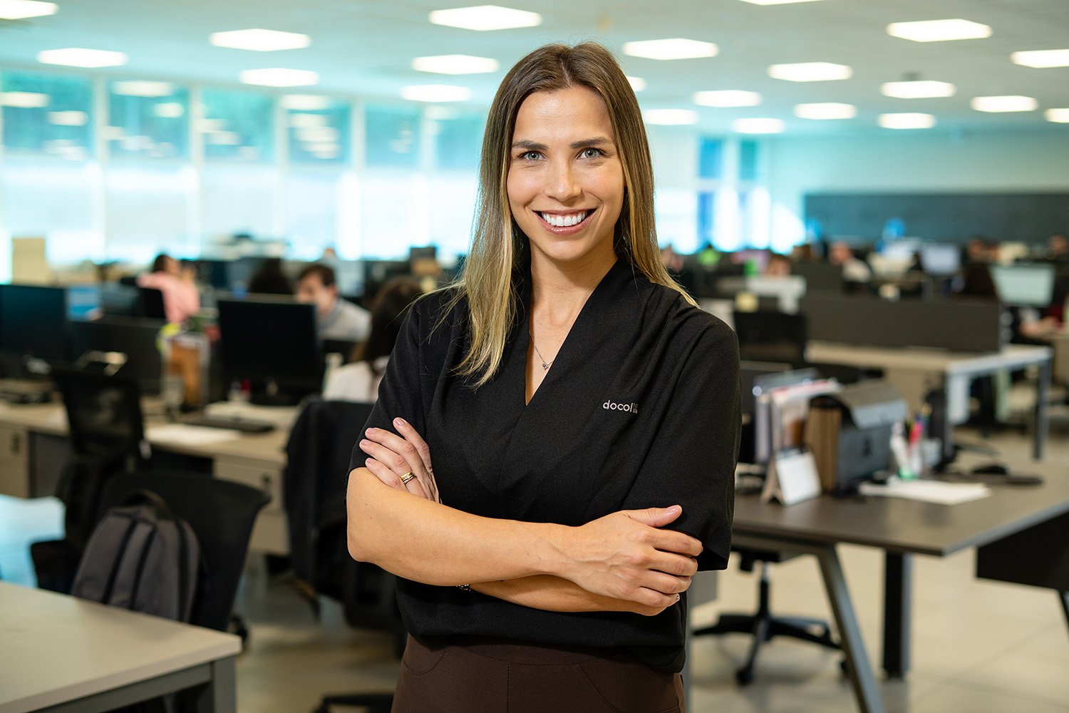 Sessão de fotos de equipe em ambiente de trabalho — Estúdio 1